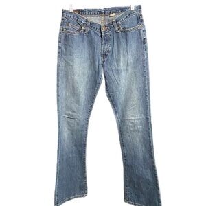 Y2K Abercrombie & Fitch 1892 Flare Jeans Low Rise Button Fly Indigo 27X32 Cotton